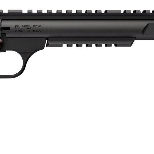 Browning 051613490 Buck Mark Hunter Varmint SR 22 LR 10+1 10.50" Matte Black Threaded Barrel, Matte Black Aluminum Frame w/Top & Lower Picatinny Rail, Rosewood Laminate w/Buckmark Grip