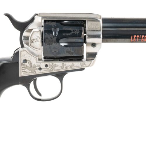 Pietta PFI45PR434BP 1873 Great Western II Pendleton Round?Up 45 Colt (Long Colt) 4.75" Blued Engraved Barrel & Cylinder, Ultra Black Engraved Grip, Exposed Hammer