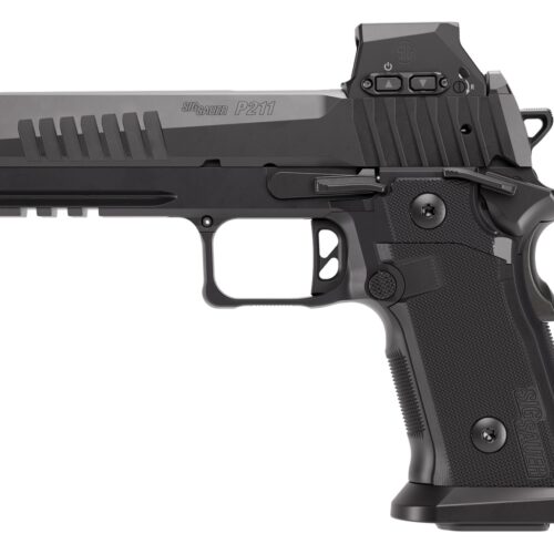 Sig Sauer 211F9GT5RXSL P211 GT5 w/Optic Full Size 9mm Luger 21+1 5" Black Barrel, Black Nitron Stainless Steel Serrated w/Optic Slide & Frame w/Beavertail & Picatinny Rail, G10 Grip Panels, Sig ROMEO-