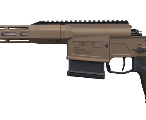 Sig Sauer CROSS30816BBRZ Cross  308 Win 5+1 Brushed Precision Stainless Steel Taper-Lok Barrel, Bronze Cerakote Aluminum Receiver w/Picatinny Rail, M-LOK Handguard, Precision Adj Folding Stock, Black