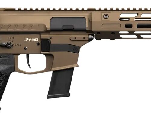 CMMG 45AEA70-MB Zeroed Banshee MkG 45 ACP 13+1 6.50" Black Nitride Threaded Barrel, Midnight Bronze Cerakote Aluminum Receiver w/Picatinny Rail, M-LOK Handguard, Black Polymer CMMG RipBrace, CMMG Zero