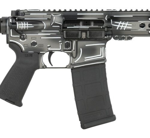 Shark Coast Tactical SCC07046ANBK-P Anime-15 Black 5.56 NATO 30+1 10.50" Black Nitride Threaded Barrel, Aluminum Receiver w/Picatinny Rail, M-LOK Handguard, Polymer SB Tactical SBA3 Brace, Polymer Gri