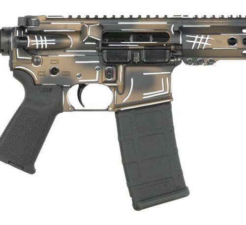 Shark Coast Tactical SCC07060ANBRN-P Anime-15 Bronze 5.56 NATO 30+1 10.50" Black Nitride Threaded Barrel, Aluminum Receiver w/Picatinny Rail, M-LOK Handguard, Polymer SB Tactical SBA3 Brace, Polymer G