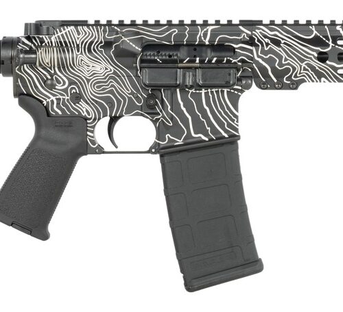 Shark Coast Tactical SCC07312TOPO-P Topography  5.56 NATO 30+1 10.50" Black Nitride Threaded Barrel, Aluminum Receiver w/Picatinny Rail, M-LOK Handguard, Black Polymer SB Tactical SBA3 Brace, Polymer