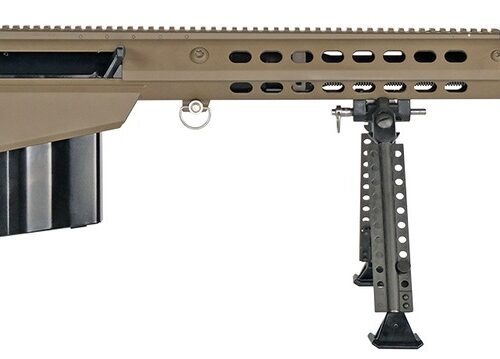 Barrett 20186 M107A1 50 BMG 10+1 20" Fluted Barrel, Flat Dark Earth Receiver w/Picatinny Rail, M-LOK Handguard, QD BiPod Forend, Black Polymer Grip
