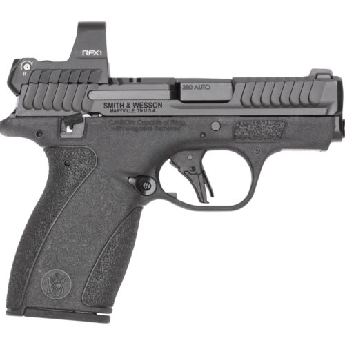 Smith & Wesson 14785 Bodyguard 2.0 w/Optic Micro-Compact 380 ACP 12+1 2.75" Black Armornite Barrel, Black Armornite Stainless Steel Serrated w/Viridian RFX1 Green Dot Slide, Black Polymer Frame, Textu