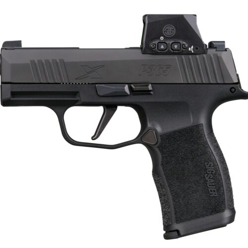 Sig Sauer 365X9BXR3RXSL10 P365X w/Optic Micro-Compact 9mm Luger 10+1 3.10" Black Barrel, Black Nitron Stainless Steel Serrated w/Sig ROMEO-X SIG-LOC Reflex Sight, Black Stainless Steel Frame w/Accesso