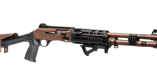 Panzer Arms PAM4NCSBRBTMFSS M4 Pro AI 12 Gauge Semi-Auto 3" 5+1 18.50" Distressed Copper Ported Barrel, Distressed Copper w/Bronze Titanium Accents Aluminum Receiver w/Picatinny Rail, Skeleton Stock