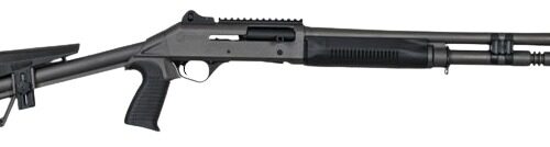 Panzer Arms PAM4TSDSFSS M4 12 Gauge Semi-Auto 3" 5+1 18.50" Tactical Barrel, Gray Tactical Gray Aluminum Receiver w/Picatinny Rail, Black Skeleton Synthetic Stock & Grip