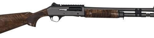Panzer Arms PAM4TSDGNWS M4 12 Gauge Semi-Auto 3" 5+1 18.50" Disruptive Gray Barrel & Aluminum Receiver w/Picatinny Rail, Fixed Turkish Walnut Stock