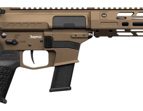 CMMG 45AEA92-MB Banshee MkG 45 ACP 13+1 6.50" Black Nitride Threaded Barrel, Midnight Bronze Cerakote Aluminum Receiver w/Picatinny Rail, M-LOK Handguard; Black Polymer B5 Bravo Stock, CMMG Zeroed Gri
