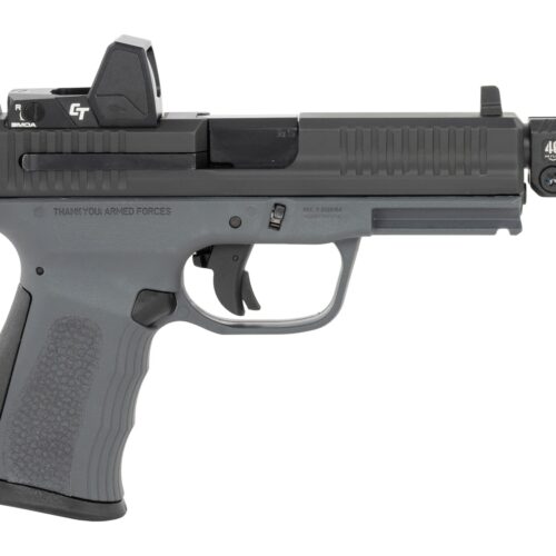 FMK FMKG39DGSTR G3 Strike Compact Frame 9mm Luger 17+1 4.50" Threaded Barrel, Serrated w/Optic Slide, Dark Gray Polymer Frame w/Accessory Rail, SI Seeker Red Dot