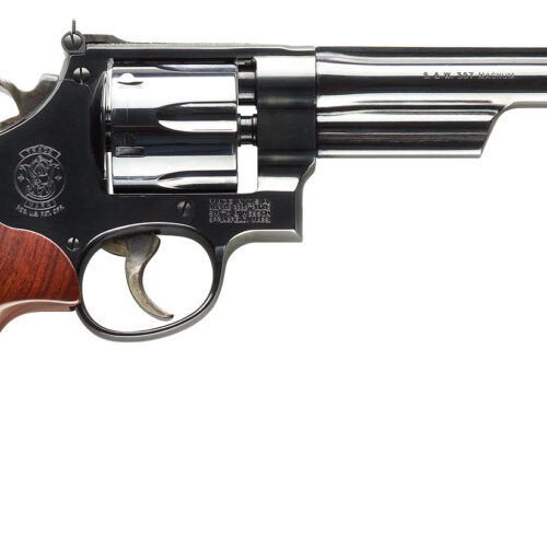 Smith & Wesson 150341 Model 27 Classic 357 Mag or 38 S&W Spl +P Blued Carbon Steel 6.50" Barrel, 6rd  Cylinder & N-Frame, Checkered Square Butt Walnut Grip