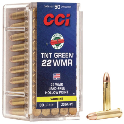 CCI 0060 TNT Green  22WMR 30gr Speer TNT Green Hollow Point 50 Per Box/40 Case