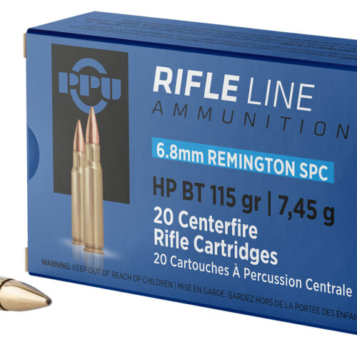 PPU PP68H Standard Rifle  6.8mmRemSPC 115gr Hollow Point Boat Tail 20 Per Box/50 Case