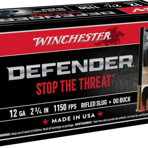 Winchester Ammo S12PDX1 PDX1 Defender Combo 12Gauge 2.75" 1oz Rifled Slug 3Plated 00Buck Shot 10 Per Box/10 Case