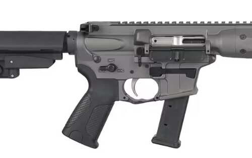 LWRC IC-9 9MM 5.7IN BARREL 33RD TUNGSTEN GREY PISTOL WITH SBA3 BRACE ICP9TG5KSBA3
