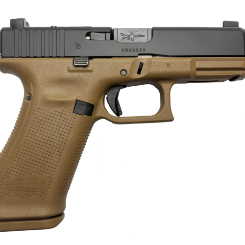 GLOCK 19X V C4 9MM 19RD BLACK/FDE BLACK THREADED BARREL SUPPRESSOR HEIGHT SIGHTS UV1950703XCOYTB CAMFOUR EXCLUSIVE