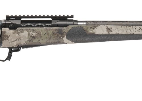 Savage Arms 32720 110 UltraLite Pro Full Size 300 PRC 5+1 24" Carbon Fiber Barrel, Savage Woodland Camo Accufit V2 Synthetic Stock, Right Hand