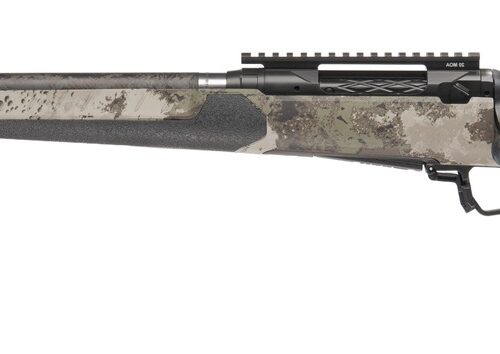 Savage Arms 32722 110 UltraLite Pro Full Size 308 Win 3+1 20" Carbon Fiber Barrel, Savage Woodland Camo Accufit V2 Synthetic Stock, Left Hand