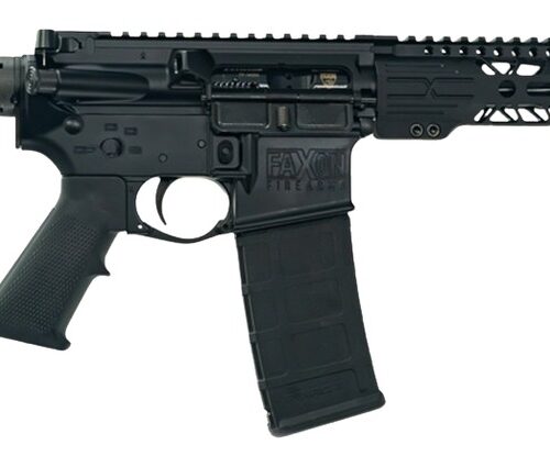 Faxon Firearms FXSPT3B105GA9 Sport  300 Blackout 30+1 10.50" Salt Bath Nitride Threaded Barrel, Aluminum Receiver w/Picatinny Rail, M-LOK Handguard, Black Polymer KAK Shockwave Pistol Brace, A2 Style