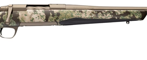 Browning 036138282 X-Bolt 2 Speed 6.5 Creedmoor 4+1 22" Smoked Bronze Cerakote Fluted Threaded Barrel & Steel Drilled & Tapped Receiver, Kryptek Obskura Transitional Camo Adj Vari-Tech Synthetic Stock