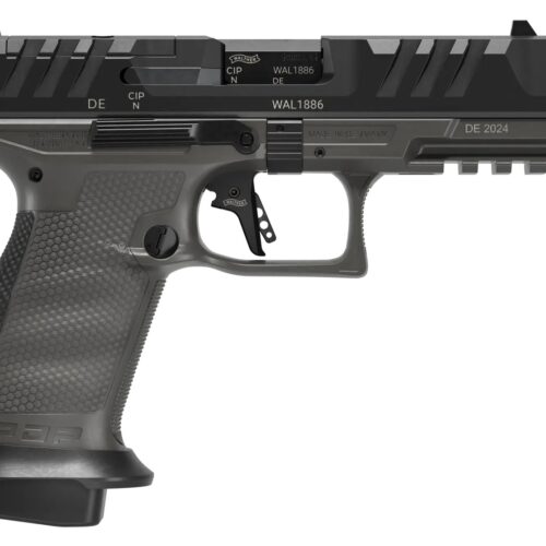 Walther Arms 2871947 PDP Pro SD Compact 9mm Luger 10+1 4.60" Black Threaded Barrel, Black Optic Ready/Serrated Slide, Tungsten Gray Polymer Frame w/Picatinny Rail, Textured Polymer Grip