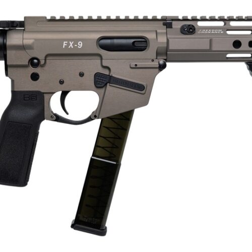Freedom Ordance FX9P10E-FDE FX9P Elite 9mm Luger 10" Black Nitride Threaded Barrel, Flat Dark Earth Anodized Aluminum Receiver w/Picatinny Rail, M-LOK Handguard, Black Polymer SB Tactical SBA5 Brace,