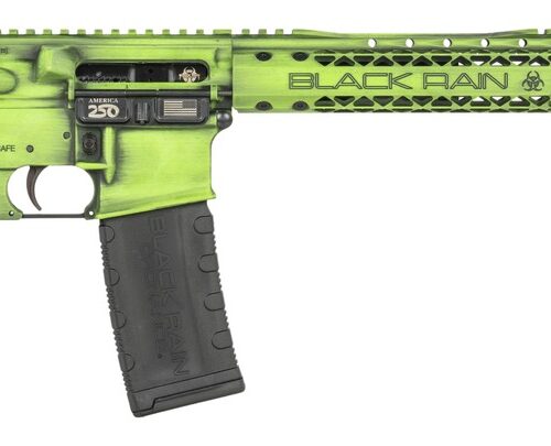 Black Rain Ordnance FUSION300BLKZGB Fission  300 Blackout 30+1 16" Black Nitride Threaded Barrel, Zombie Green Battleworn Aluminum Receiver w/Picatinny Rail, M-LOK Handguard, MFT Minimalist Black Poly