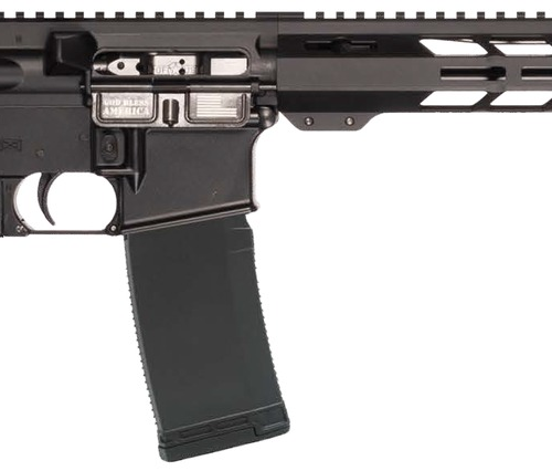 Patriot Ordnance Factory 02548 P-15 Base SMU 300 Blackout 30+1 13.75" Black Nitride Match Grade Barrel, Black Anodized Aluminum Receiver w/Picatinny Rail, M-LOK Handguard, Black Amend2 Adjustable Poly