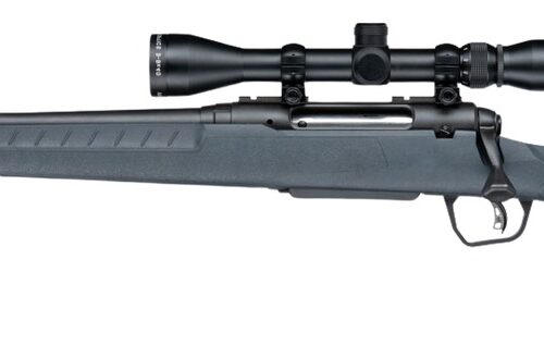 Savage Arms 33197 Axis 2 XP 22-250 Rem 4+1 20" Matte Black Carbon Steel Threaded Barrel & Drilled & Tapped Receiver, Gray Synthetic Fixed w/Pistol Grip Stock, 3-9x40mm Duplex Scope, Left Hand