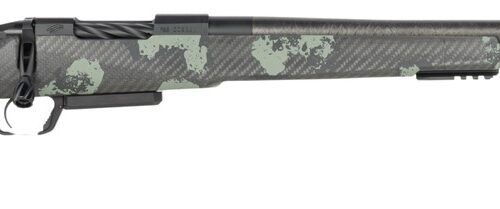 Fierce Firearms RIVSCX22CM22BF Carbon Rival XP 2.0 22 Creedmoor 3+1 22" Carbon Fiber Match Grade Barrel, Black Cerakote Stainless Steel Drilled & Tapped Receiver, Forest Camo Push Button Adj Cheek Pie