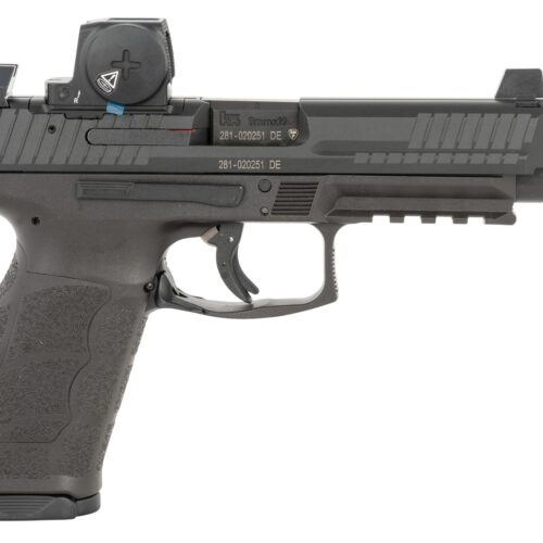 HK 81001362 VP9 A1 Tactical w/Optic Full Size 9mm Luger 15+1 5.12" Black Threaded Barrel, Black Steel Serrated w/Vortex Defender CCW Slide, Black Polymer Frame w/Picatinny Rail, Interchangeable Backst