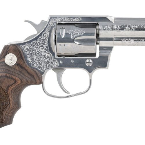 Colt Mfg KCOBRASB3RBBSEG King Cobra 357 Mag 6 Shot 3" Stainless Steel Barrel, Cylinder & Frame, Walnut Grip, Transfer Bar Safety, Exposed Hammer