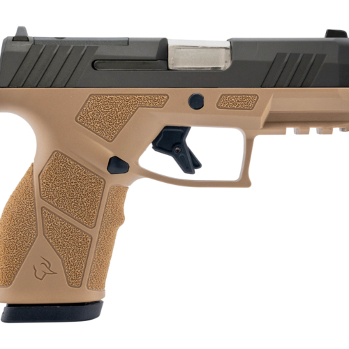 Taurus 1-GX2P93ET GX2 T.O.R.O. Compact Frame 9mm Luger 13+1 3.38" Matte Stainless SharpShooter Barrel, Alloy Steel Optic Ready Slide, Tan Polymer Frame w/Picatinny Rail, Textured Grip