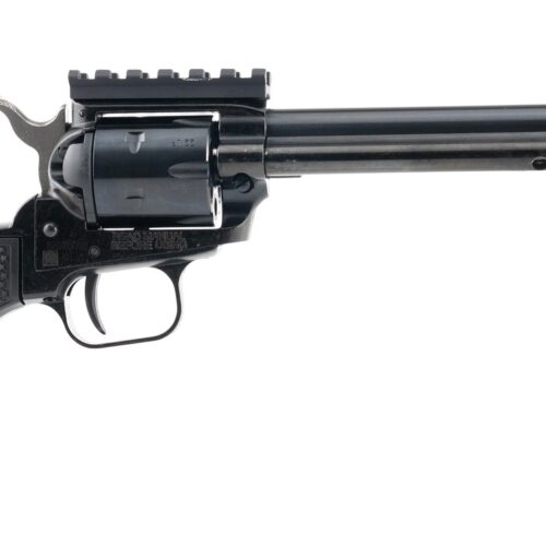Rough Rider Tactical Cowboy Large Frame 22 LR/22 WMR 6 Shot 6.50" Black Oxide Threaded Barrel & Cylinder, Black Oxide Zinc Alloy Frame w/Picatinny Rail, Manual Safety, Exposed Hammer
