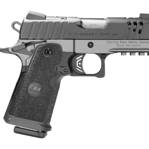 EAA WITNESS2311 CMX 9MM 3.4IN BARREL 16RD TUNG/BLACK  OR RMRSc AMBI SFTY LVR RL 395062